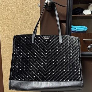 Victoria's Secret Black Studded Tote